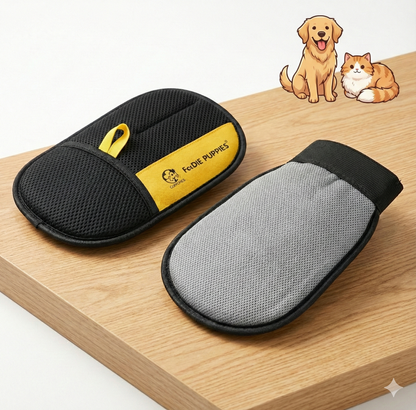 Pet Hair Removal Gloves  – Reusable Fur & Lint Remover Grooming Gloves for Dogs & Cats