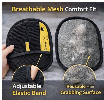 Pet Hair Removal Gloves  – Reusable Fur & Lint Remover Grooming Gloves for Dogs & Cats