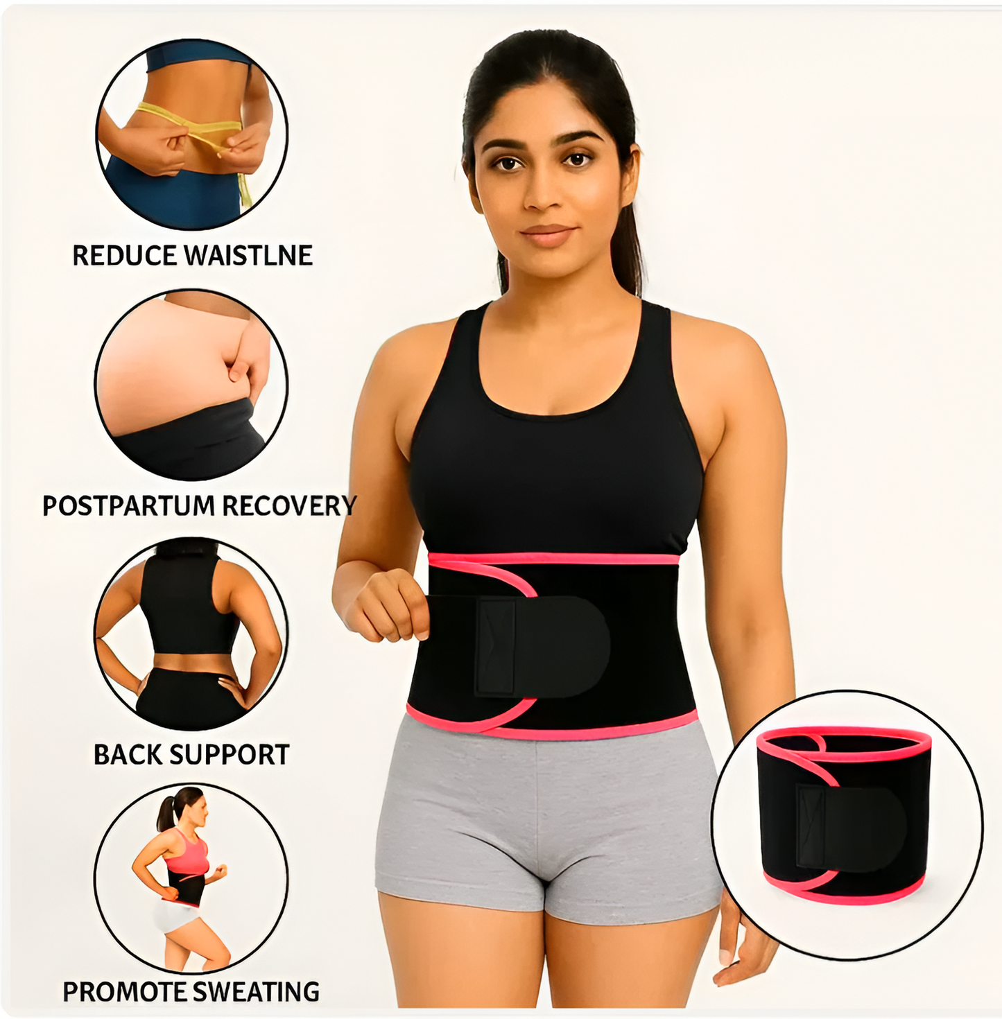 Sweet Sweat™ Waist Trimmer Belt – Sweat Slim Belly Fat Burner & Back Support | For Indian Fitness Lovers