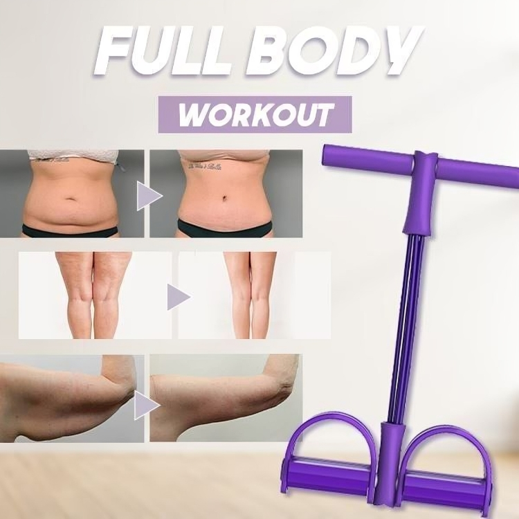 Yoga Pedal Puller Resistance Band – Full Body Home Workout Tummy Trimmer (4 Tube) | Arms, Legs, Abs & Stretching